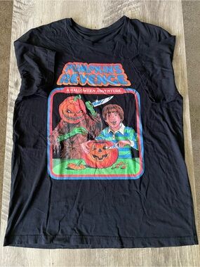 Spirit Halloween Black 'Pumpkin's Revenge' Short Sleeve Graphic Tee